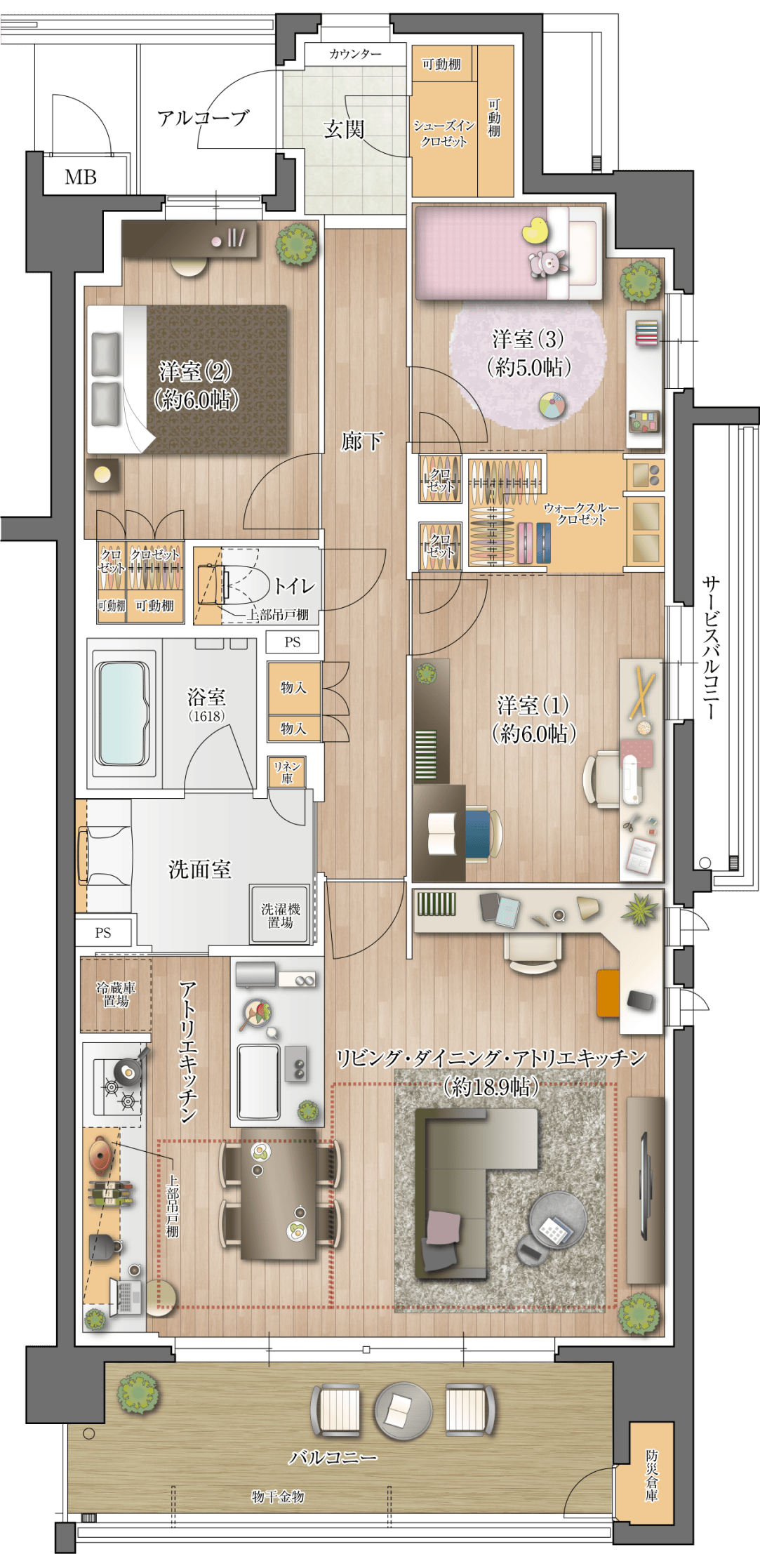 Ftypeの間取り図