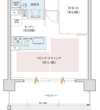 通常プランの間取り